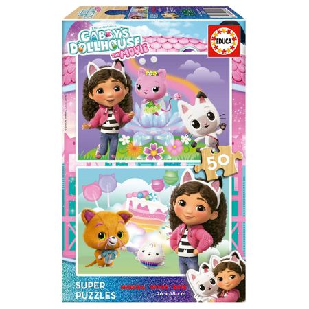 Educa puzzle 2x50 madera la cas de Gabby