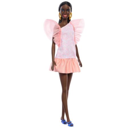Barbie muñeca fashionista vestido melocotón