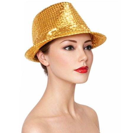 Sombrero Ganster Lentejuelas