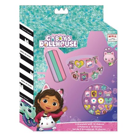 La casa de Gabby Set tres pulseras con 18 charms