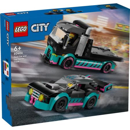 Lego City coche de carreras y camión de transporte