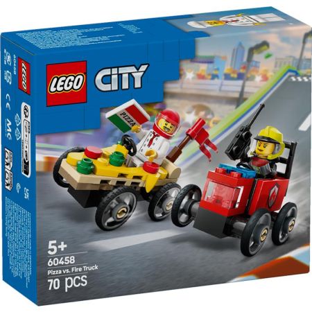 Lego City pack coche Pizza vs. camión de bomberos