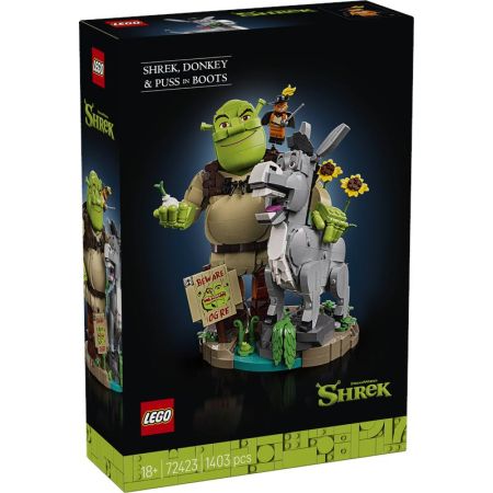 Lego Shrek, asno y gato con botas
