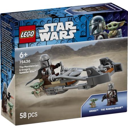 Lego Star Wars moto Speeder mandaloriano y Grogu
