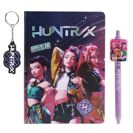 Libreta boligrafo y llavero Huntrix KPOP