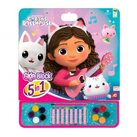 Libro colorear Giga block la casa de Gabby 5 en 1
