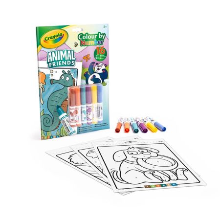 Libro colorear por númreos con 6 rotuladores