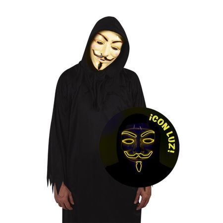 Máscara Anonymous con luz