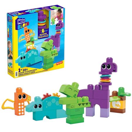 Mega Bloks Dinos 24 bloks construccion sensorial