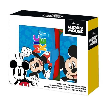 Mickey Cantimplora y sandwichera aluminio 500 ml