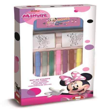 Minnie estuche 9 rotuladores y 2 sellos