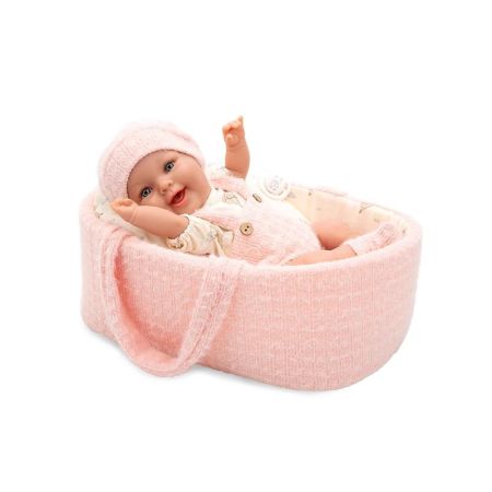 Muñeca bebé Elegance 33 cm Gadi vinyl con capazo