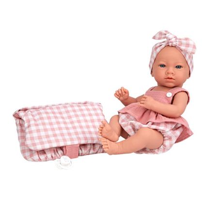 Muñeca bebé Elegance 38 cm Aria rosa con bolso
