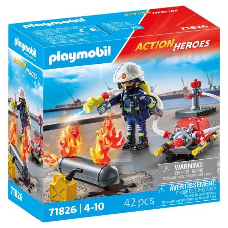 Playmobil Action heroes bombero con bomba de agua