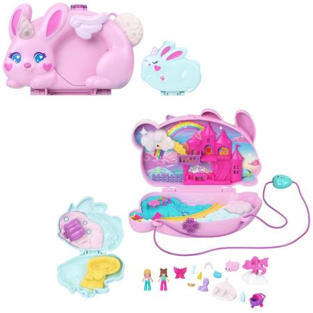 Polly Pocket mini muñeca cofre-bolso conejito