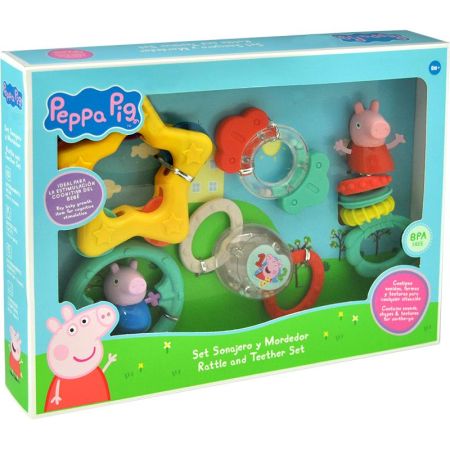 Set mordedor y sonajero Peppa Pig