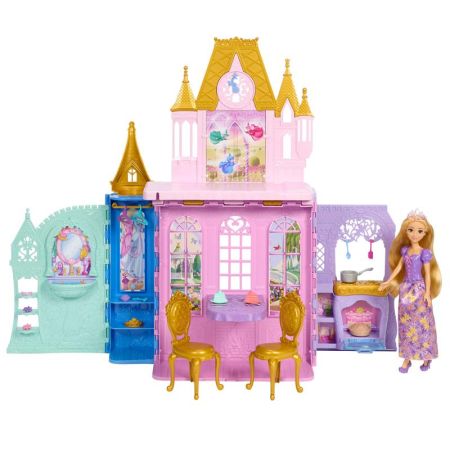 Princesas Disney castillo con muñeca Rapunzel