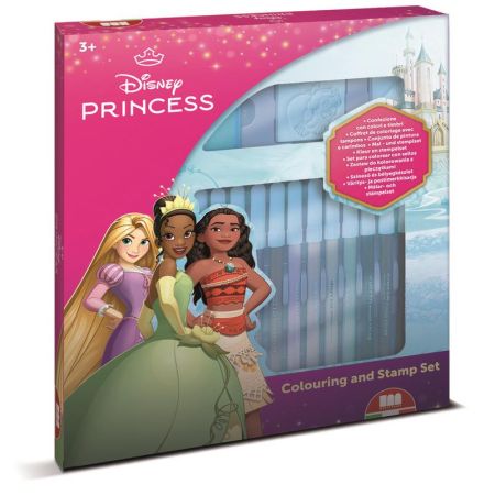 Princesas Disney estuche 18 rotuladores y sellos