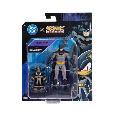 Sonic x DC  Figura Shadow 7cm y Batman 15 cm