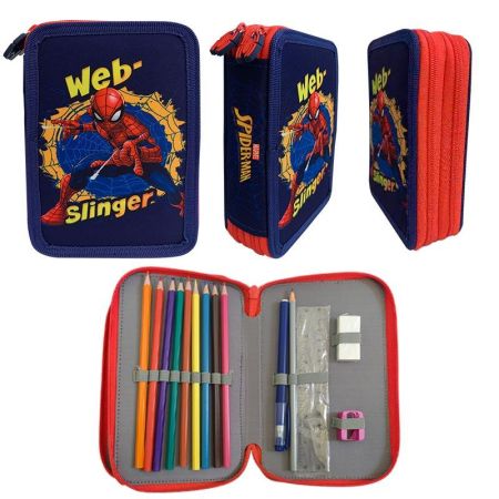 Estuche escolar Spiderman doble