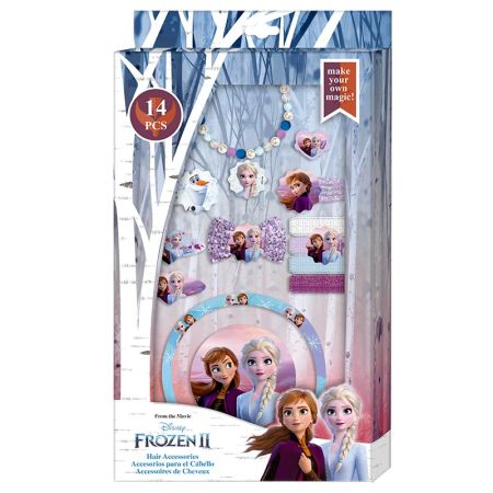 Caja 14 accesorios pelo Frozen 2