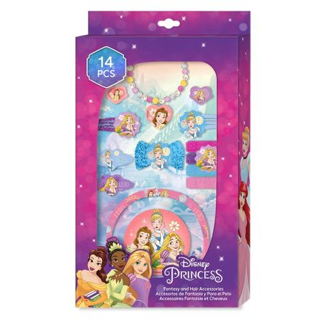 Caja 14 accesorios pelo Princesas Disney