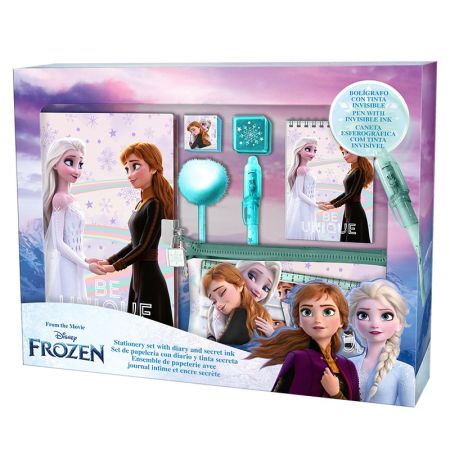 Set de papelería y stickers Frozen