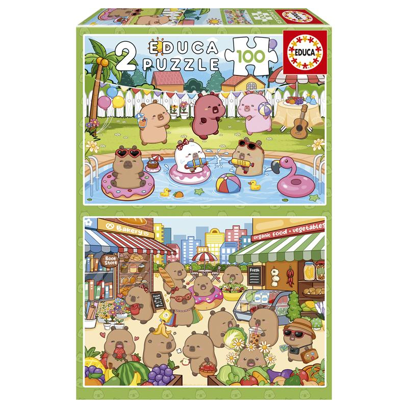 Educa puzzle 2X100 Capybaras capyfun