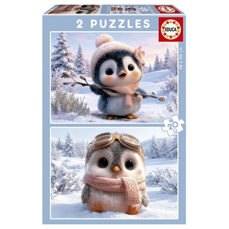 Educa puzzle 2x20 pinguinos adorables