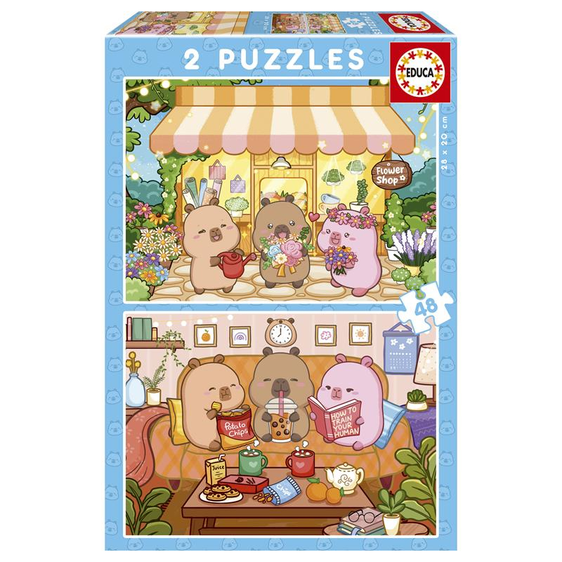 Educa puzzle 2x48 Capybaras capyfun