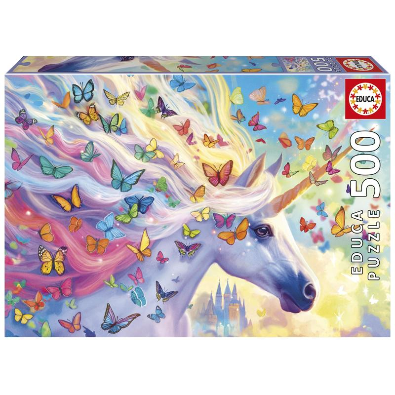 Educa puzzle 500 unicornios arcoiris