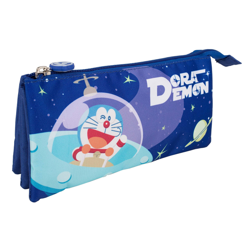 Estuche escolar triple Doraemon Space 11x23x5 cm