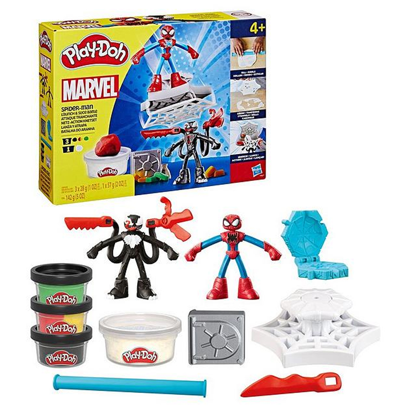 Play-Doh Marvel Spiderman lanza y atrapa