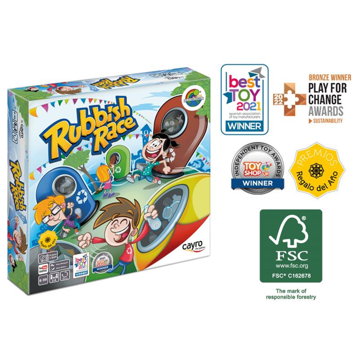 Juego de mesa Rubbish race reciclaje