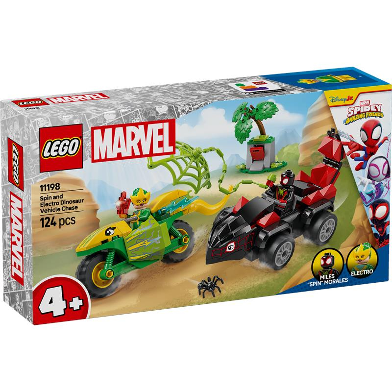 Lego Spidey Spin y Electro duelo de dinosaurios