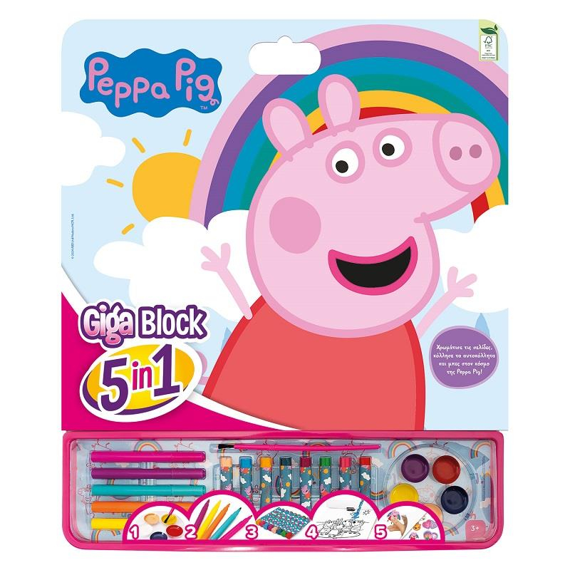 Libro colorear Giga block Peppa Pig 5 en 2