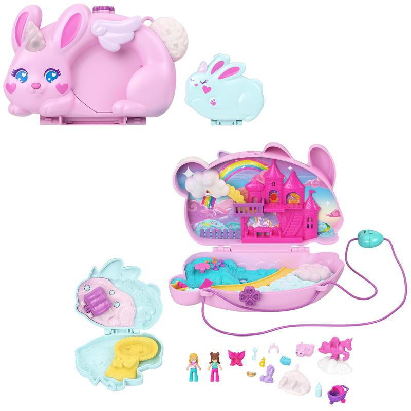 Polly Pocket mini muñeca cofre-bolso conejito