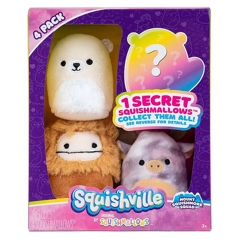 Peluche Squishville pack 4