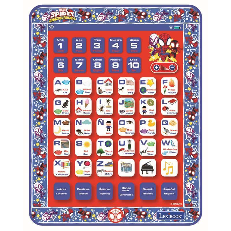 Tableta educativa parlante bilingue Spiderman