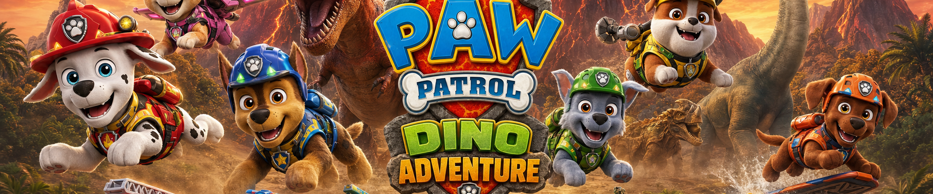 Banner promocional Patrulla Canina Una Aventura Dino