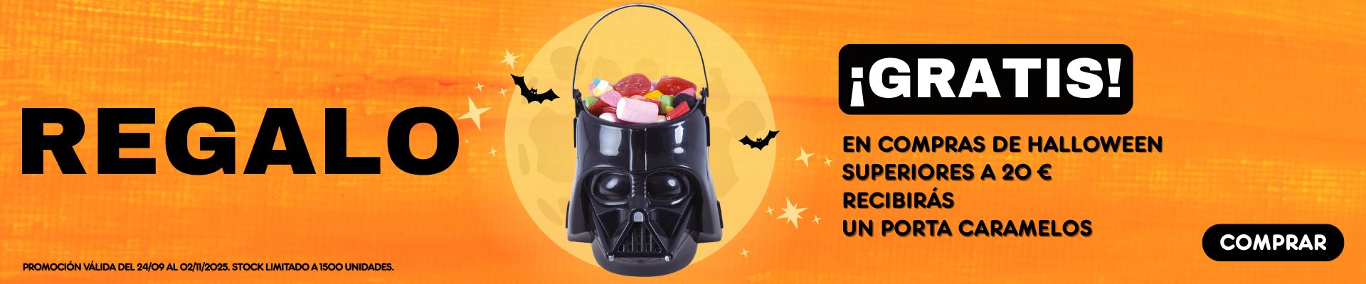 oferta porta caramelos en compras halloween