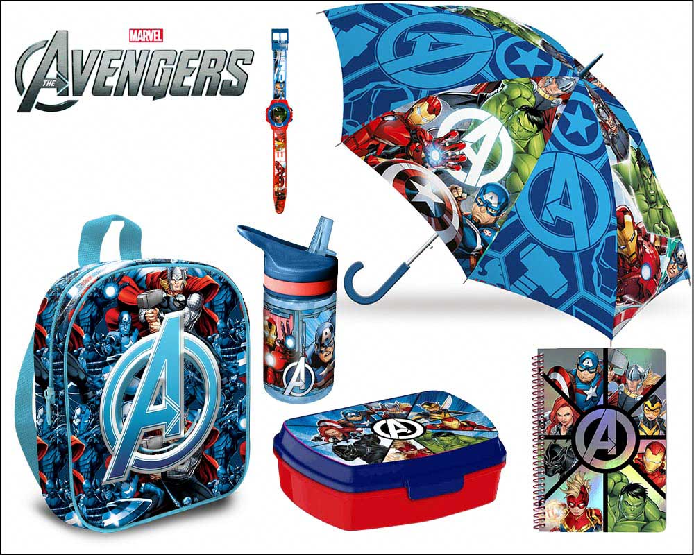 Mochilas, lancheiras e garrafas de Avengers