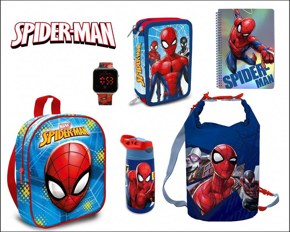 Mochilas, lancheiras e garrafas de Spiderman